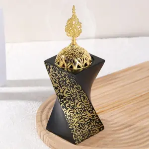 Rotating Square Incense Burner with Lid, Incense Holder, Elegant Aromatic Diffuser for Home Office Bedroom Decor, Perfect Gift for Relaxation