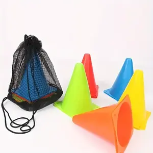 10 Pack 18cm Soccer Training Cones, Outdoor Agility Equipment Set, Includes Square Storage Bag, Football Obstacle Training Gear, Drills, Races