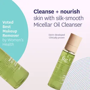 Fig.1 Micellar Oil Cleanser Makeup Remover | Dermatologist Developed | Oil to Milk Cleanser | Fragrance Free