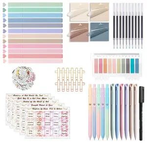 Bible Study Supplies Diary Kit, Office School Supplies, Cute Stationery Set, 1 Set Including Notebook, Pen Case, Labels & Highlighters, Bible Study Group Essentials, Student Essentials, Gift for Women