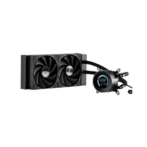 VEVOR CPU Liquid Cooler, AIO CPU Water Cooler - 240mm PWM Fans & Pump, Freestyle Images, GIFS, MP4, ℃   or Speed in 1.8'' LCD Display, Fits Intel 115X/1366/2011/1700/1200, AMD AM4/AM5