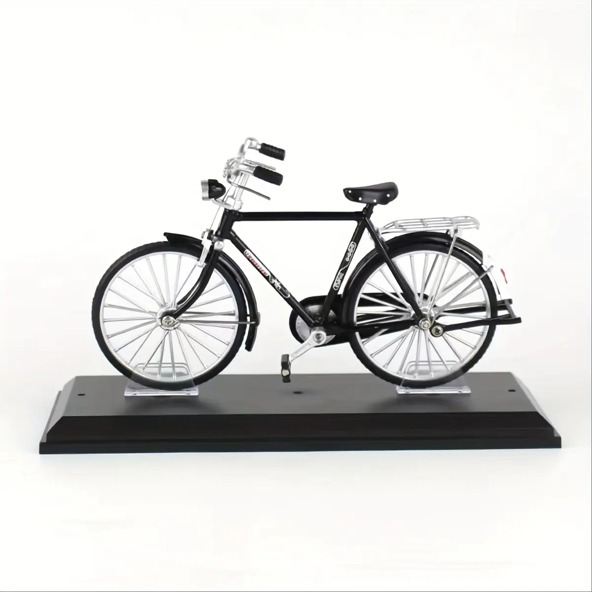 1:10 Scale Vintage Forged Alloy Manual Assembly-Disassembly Diecast Bicycle Model Kit, Compact Metal Diecast Model Miniatures, Desktop Home Decor Collectible Miniatures Gifts, Bicycle Model Ornament