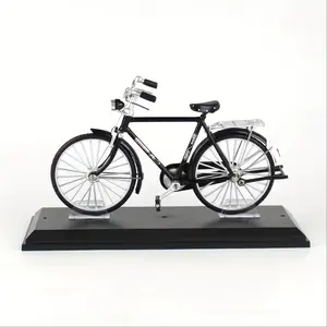 1:10 Scale Die-cast Miniature Bicycle Model Ornament. Decorative Vintage-Style Alloy Bicycle Collectible. Non-electric. Suitable for manual assembly and disassembly. A perfect Christmas gift, desktop decoration, or general present. Ideal for home decor-es