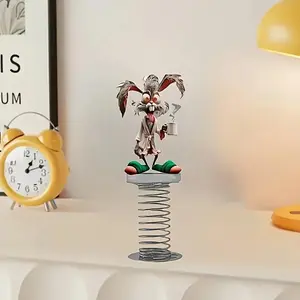 Spring Rabbit Car Interior Decoration Ornament, Car Interior Accessory, Car Trinkets, Coffee Cup & Glasses Shape, Car Desktop Decor, Suitable for Car, Desk, Bicycle, Easter & April Fools' Gift
