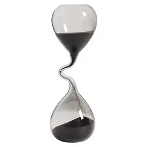 Curved Design Hourglass, Modern Style Home Decor, Simple Table Decor, Aesthetic Sand Clock, Modern Office Decor, Indoor & Outdoor, Living Room, Decorative, Minimalist, Home Goods