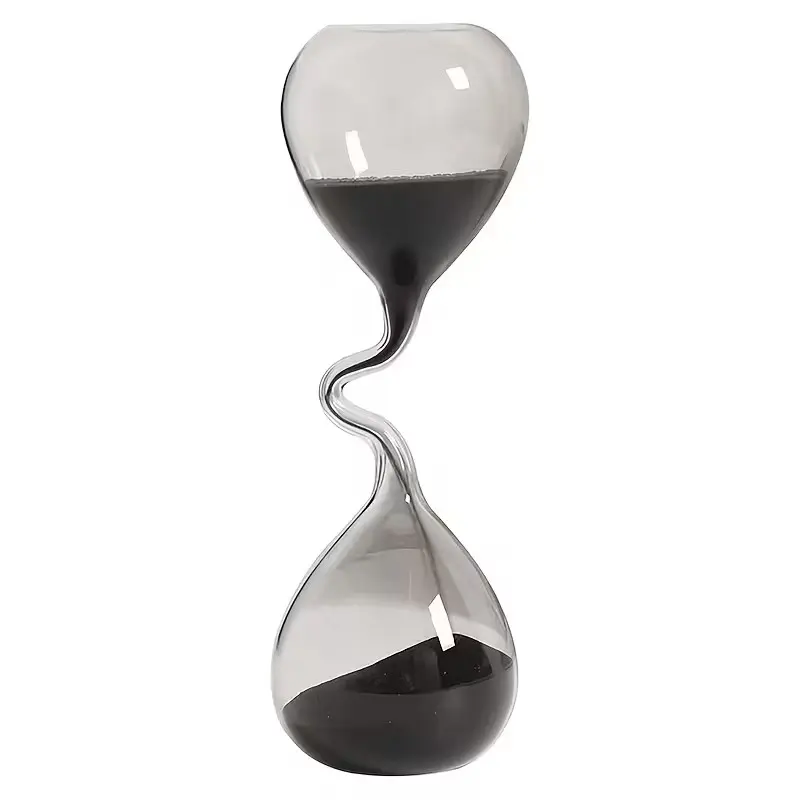 Curved Design Hourglass, Modern Style Home Decor, Simple Table Decor, Aesthetic Sand Clock, Modern Office Decor, Indoor & Outdoor, Living Room, Decorative, Minimalist, Home Goods