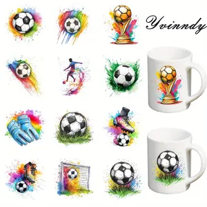 12Pcs/Set Football Enthusiasts UV DTF Stickers Waterproof And Scratch Resistant Stickers Suitable For Cups Bottles Computers And Home UV DTF Stickers That Are Perfect For DIY Craft Projects Sticker Sheets