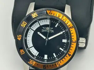 Invicta Men's Specialty Quartz Watch - White & Black Dial, Silicone Strap, Precise Quartz Movement, Classic & Modern Design