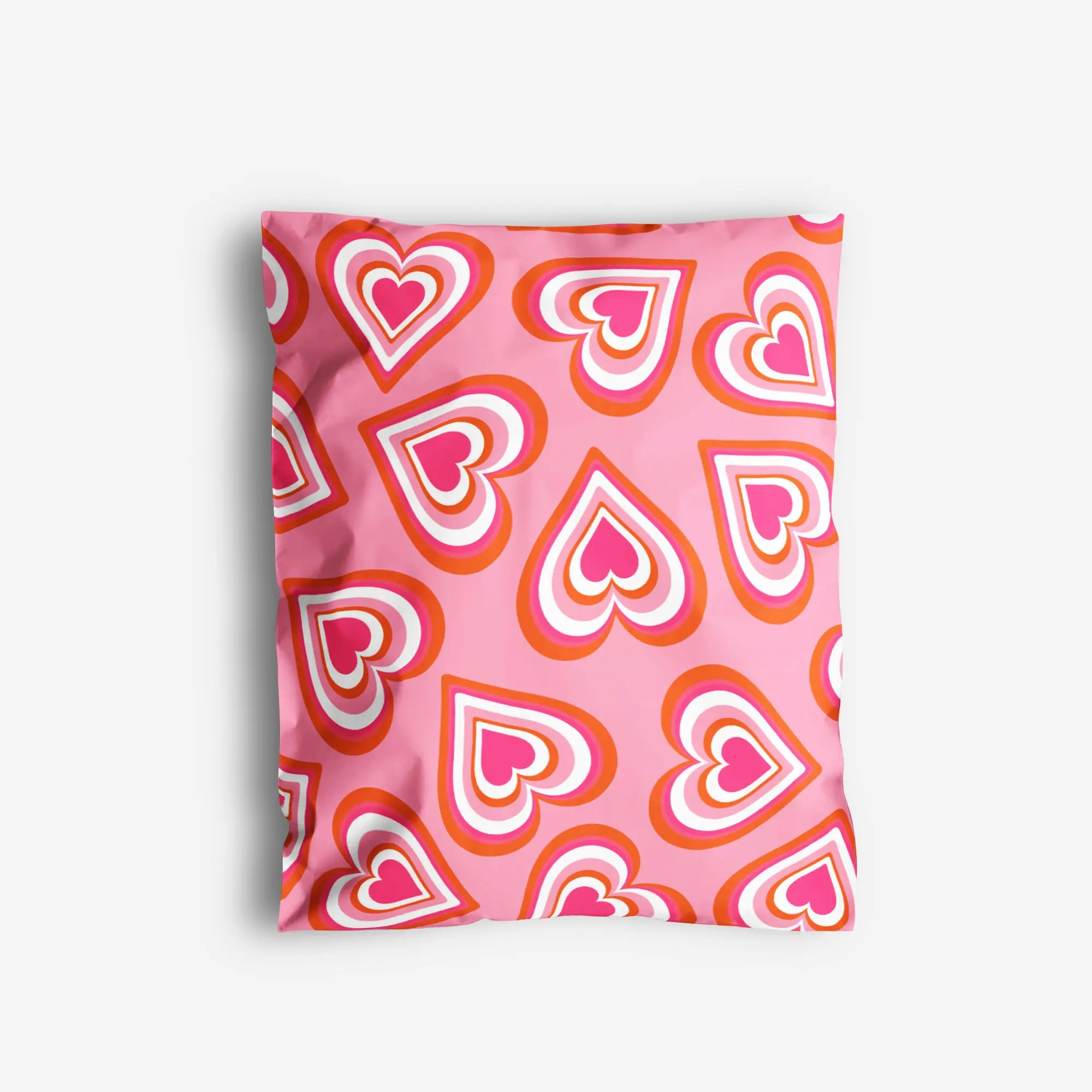 Package Mint Poly Mailers 10x13 - 100 Pack Hearts Design Poly Mailers Shipping Bags - Waterproof, Tear-Resistant, Self-Adhesive Seal - Decorative Mailing Bags for Clothes, Accessories