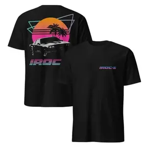 1980's Retro Wave Chevy Camaro IROC-Z Black T-Shirt