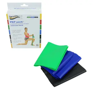 Sup-R Band 10-6382 Pep Pack Latex Free Exercise Band - 3 Piece