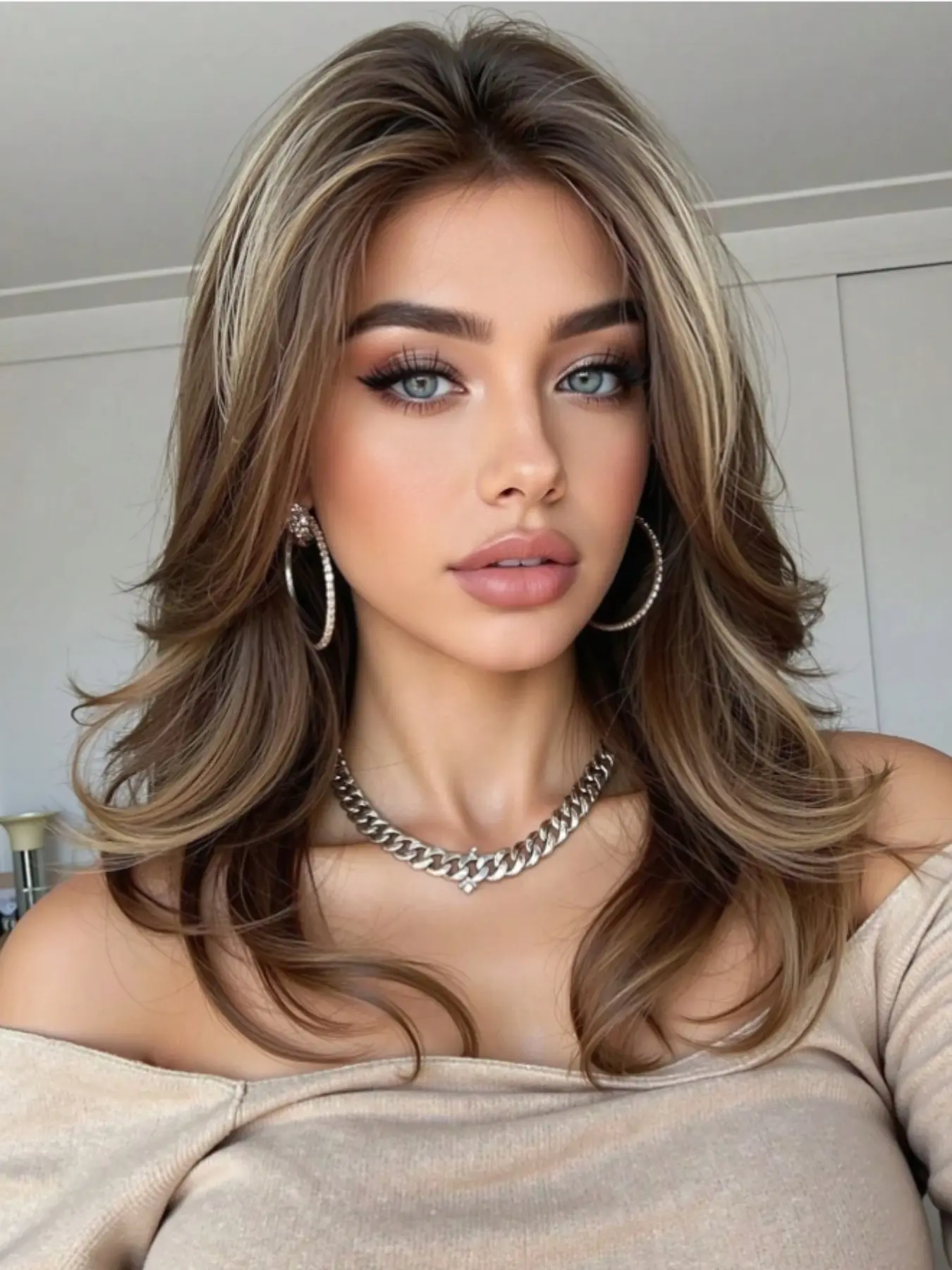 Fluffy Synthetic Hair Wig for Women, Synthetic Material Wigs, Synthetic Fiber Wigs, 16 Inch Medium Length, Perfect for Theme Parties, Cosplay, Halloween, Music Festivals, Weddings & Dates, Synthetic Curly Wigs