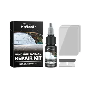 Car windshield crack repair fluid, car windshield repair kit, windshield crack repair tools, glass repair windshield repair DIY auto glass maintenance