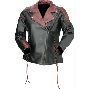 Z1R Women's Combiner Leather Jacket