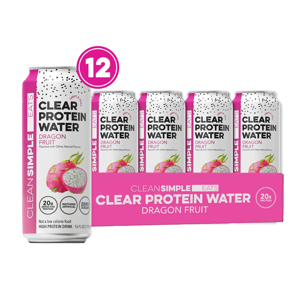 Clear Protein Water: Dragon Fruit (16 Oz. | 12 Pack)