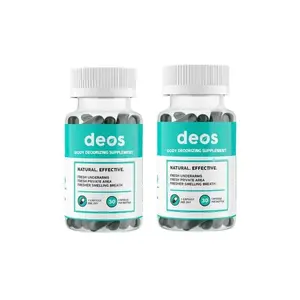 DEOS Internal Deodorant Supplement – Natural Chlorophyll Pills for Healthcare, Gut Health, Skin Health & Digestion Support – 30 Capsules for Full Body Odor Control & Head-to-Toe Freshness
