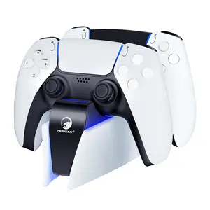 P55 Controller Charging Station with Dual Fast Charger Dock for PlayStation 5 DualSense Wireless Controller, ps5 Stand PS5 Accessories with a USB-C Cord Compact Console ps5 accessories men gadgets