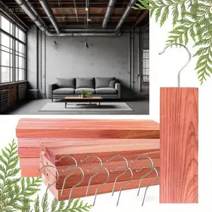 Fresh Cedar Wood Blocks for Closet Protection - Natural Moth Repellent for Wardrobe Care - 10 Pack with Hangers - Reusable and Eco-Friendly - Safeguard Fabrics from Damage - Long-Lasting Fragrance 3-layer safety mesh des infect ante pest  conteol