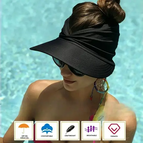 Women's Sun Protection Wide Brim High Quality Hat, Casual Outdoor Sun Hat for Women & Girls, Fashion Accessories for Traveling & Beach Party