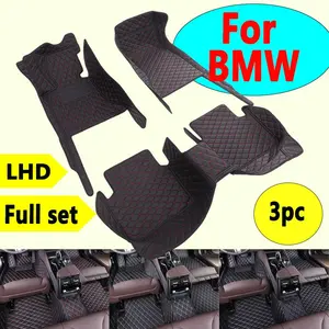 Suitable for BMW F20, E87, F36, Z4 E85, I3,Mini Cooper r56, Mini Cooper r50, car floor mats, full set of PU leather car floor mats， anti slip, wear-resistant and easy to clean, car interior accessories, not sold in the UK