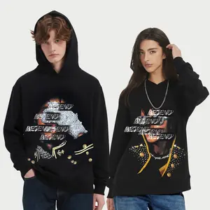 Viral Rhinestone Hoodie, Unisex Oversized Sparkly Graphic Sweatshirt, 100% Cotton Streetwear SpringStatements Pullover Fit vintage clothing hoodies for men