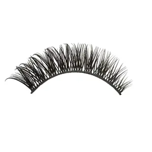 Hard Stem Synthetic Fiber False Eyelashes, Naturally Dense, Double Eyelid Effect, 3D Artificial Sable, Gel Type, Internet Celebrity Bestseller