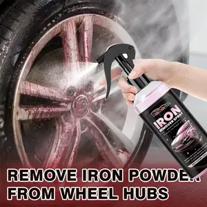 Wheel Cleaner Spray, Multi-Purpose Brake Dust Remover Wheel Rim & HUB Iron Powder Remover, Iron Removal Formula, Easy-Use Trigger Nozzle, Suitable for All Vehicle Types, Wheel Cleaning, Restores Shine, Tire Wheel