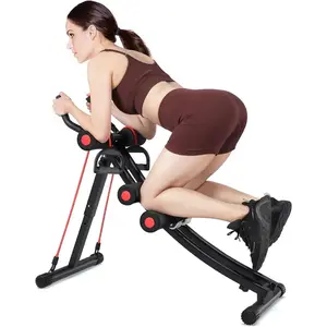 Ab Trainer Machine Crunch Abdominal Core Glider Foldable Adjustable Home Workout