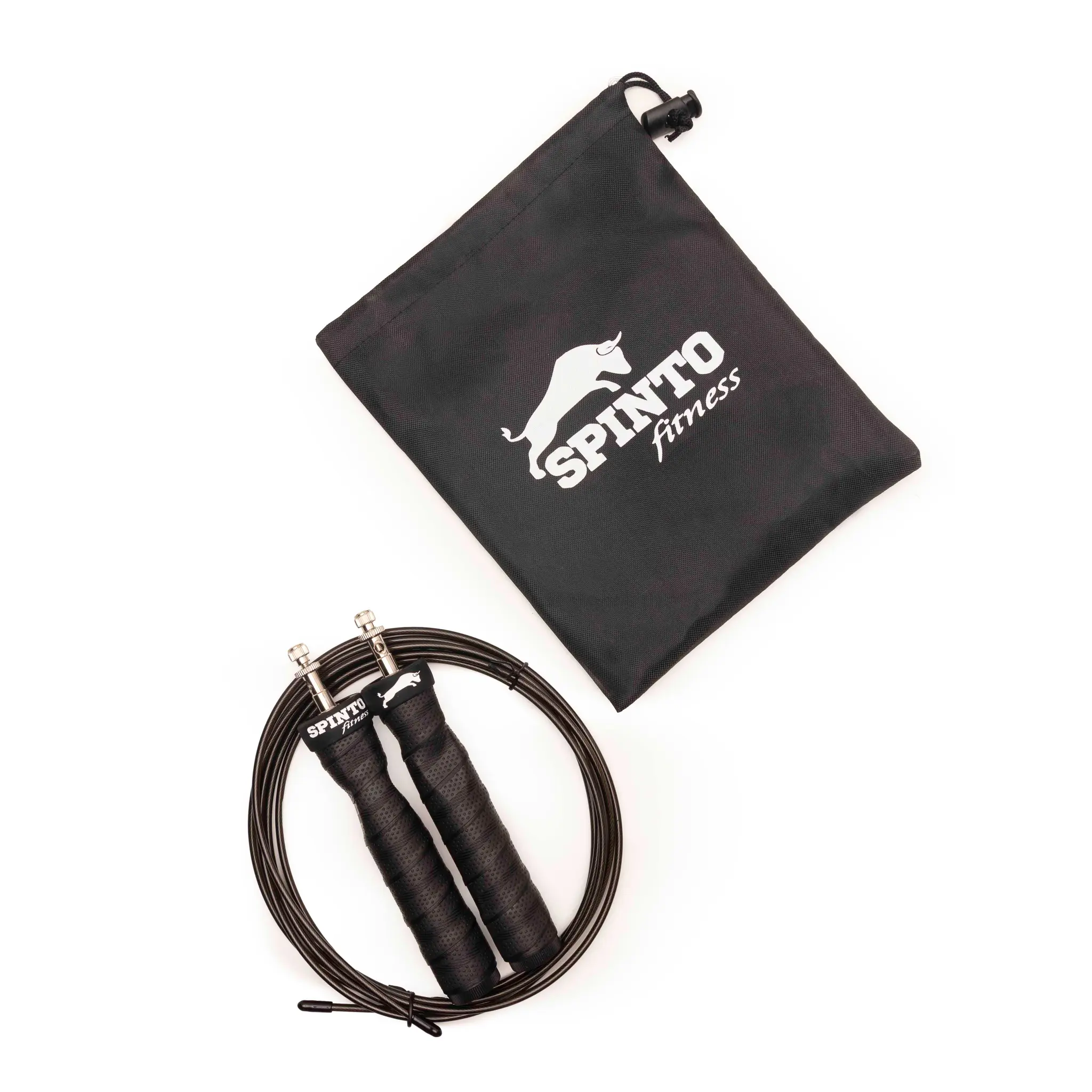 SPINTO FITNESS Speed Jump Rope, Lightweight 9.8-ft Steel Cable exercise equipment with Ball Bearing Handles for Jump Rope Fitness & Cardio, Adjustable Ropes, Workout
