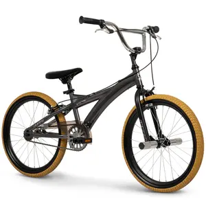 Huffy 23085 Huffy Spectre BMX Style Bike - 20-Inch - Single Speed Durable Steel Frame - Coaster & Caliper Brakes - Freestyle Pegs Boys Smoke Chrome