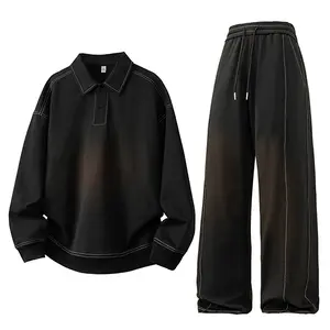 Men's Two-Piece Set Simple Solid Color Skin-Friendly Comfortable Outfit - Suitable for Daily Outdoor Commuting