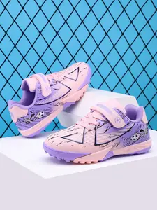 Boys and Girls Soccer cleats for kids Football Shoes Football Boots Turf Athletic Shoes Indoor/Outdoor Grass youth Velcro  football Cleats Training shoes(Toddler/little kids/big kids)