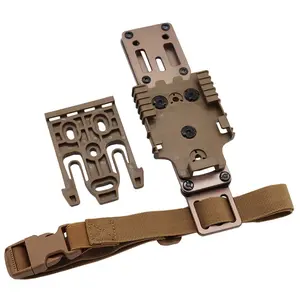 Tactical CNC Metal Modular Holster Adapter for（Safariland-QLS）,（BLACKHAWK）Models Adjustable Vertical Leg Belt Holder with Angle Hole for Law Enforcement & Outdoor Training Survival Tools BK/CB tactical accessories