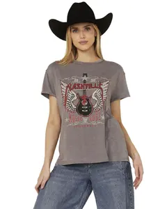 Blended Women's Nashville Embellished Short Sleeve Graphic Tee - Dnl19s5-212Cbb