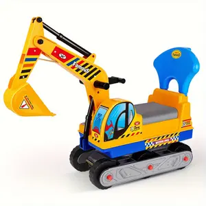 Ride-On Excavator Toy Set, Manual Digging & Riding, Adjustable, Colorful Box, Perfect Gift for Ages 3+, Indoor & Outdoor Play
