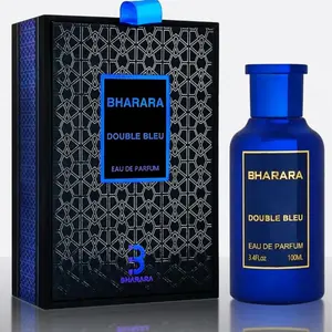 BHARARA Double Bleu EDP Spray Men's Colognes, Single Item, 3.4oz(100ml) Alcohol-Based Aromatic Fragrance with Bergamot Mix, Citrus Notes, Long-Lasting for Everyday Wear