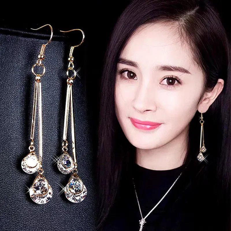High-end, stylish, elegant and versatile classic earrings; 14k gold-plated with a creative teardrop design; perfect as a gift or for parties and social occasions