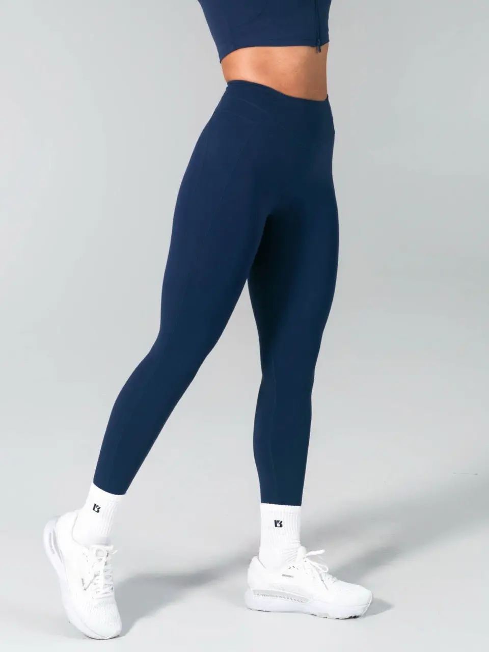 Airbrush Pocket Legging - Baked Blue Fabric Bottom Airbrush Pocket Legging - Baked Blue Fabric Bottom