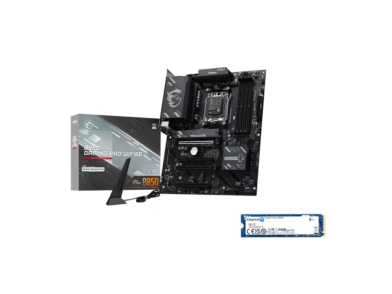 MSI B850 Gaming Pro WiFi6E Bundle - Motherboard & 2TB NVMe SSD