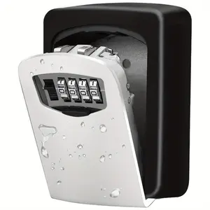 Outdoor Key Lock Box with Code | Wall Mounted Key Holder Lockbox | Portable Combination Lock Box for Hide a Key Outside | Secure Master Lock Style Key Safe for Home & Outdoor Use