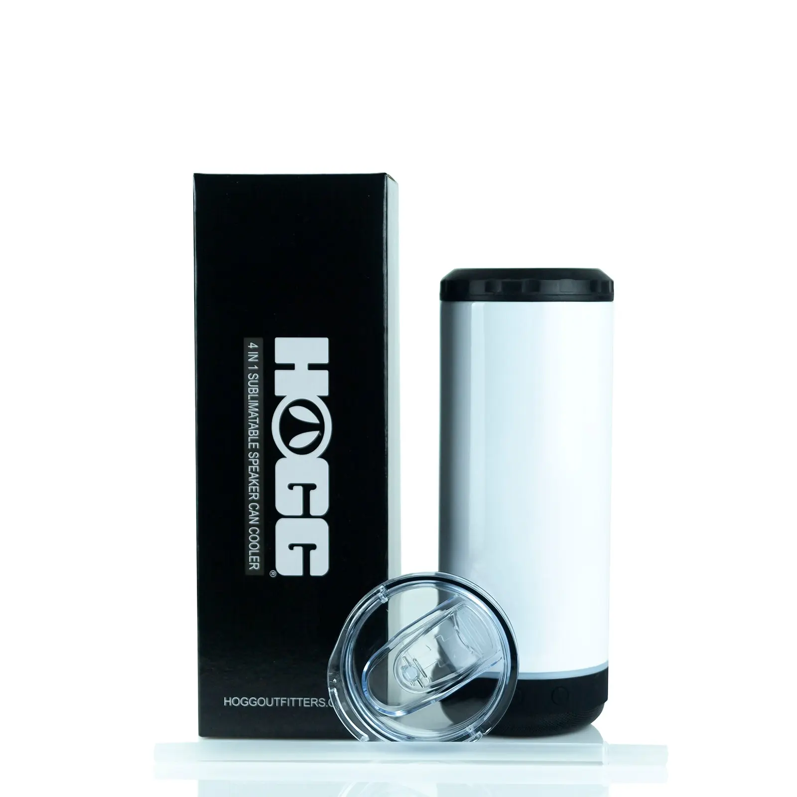 Hogg 4 in 1 Sublimatable Speaker Can Cooler - Insulated Flask for Skinny and Tumbler Drinks - Bottles
