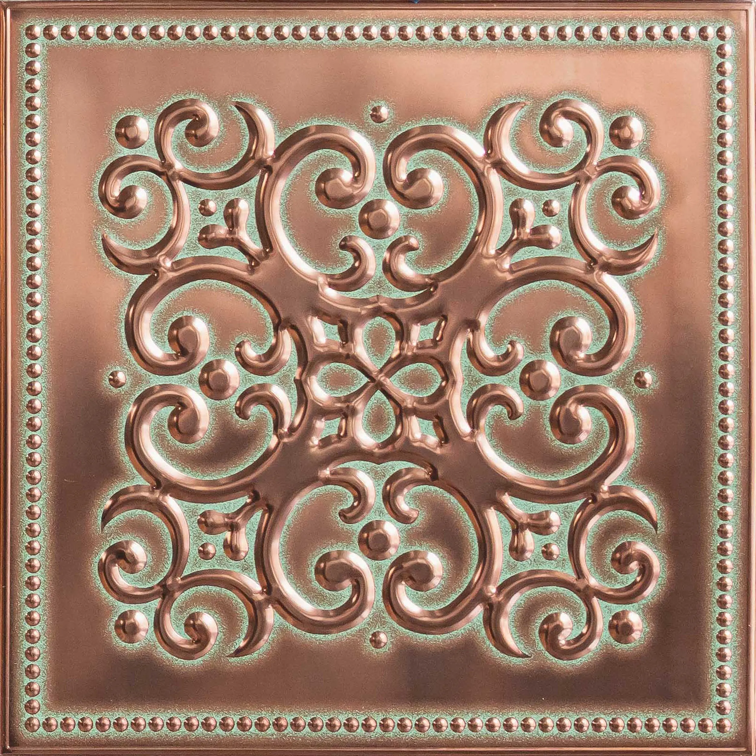 Patina Copper Peel and Stick Metal Tiles – 10 Pack