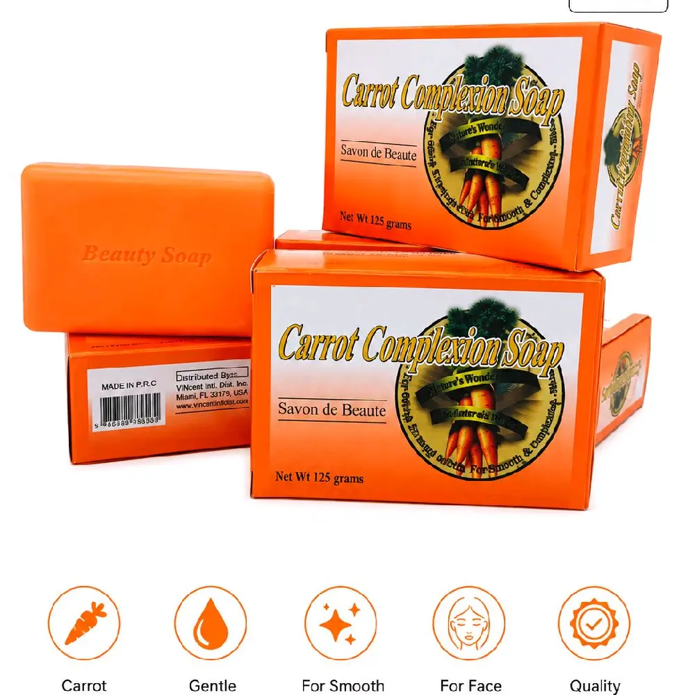 Millamix Beauty Glow Carrot Complexion Soap 125g – Pack of 12 Beauty Bars
