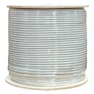 Cat7 Plenum Rated Cable | Shielded (FFTP) | Solid Bare Copper | 1000 Ft