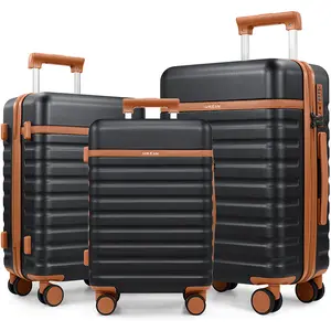 UKEIN 3-Piece Ultralight Hardshell Luggage Set - Modern, TSA-Friendly, High-Capacity, Scratchproof Travel Luggage with Spinner Wheels, TSA Lock, Durable Carry-On & Checked Suitcases for Travel, Outdoor Fun, Modern Luggage Sets, Tsa-Friendly Luggage Sets,v