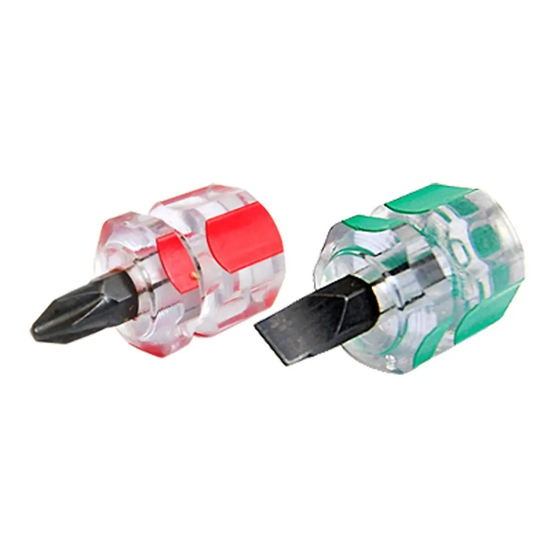 Mini Short Stubby Phillips-Slotted Screwdriver Set, 1.41 Inches, 29g Chrome Vanadium Alloy Steel Tool, Car Glovebox Backpack Accessory for Automotive & Motorcycle Interior Mounting/Holding, Kitchen Drawer