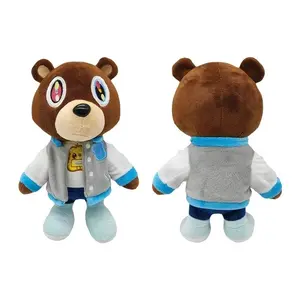 1pc Cute Dropout Bear Plush Gift, Soft Filled Teddy Bear, Soft Stuffed Animal, Graduation Gift, Kids Room Decor, Birthday Gift