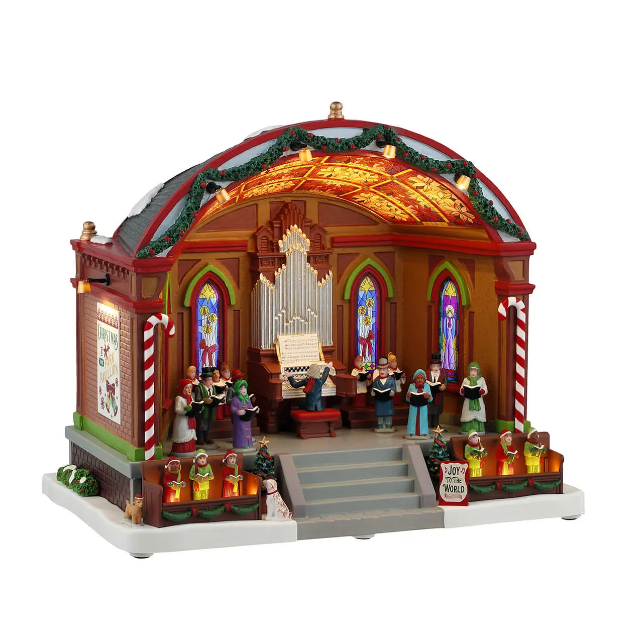 Lemax Christmas at the Park Pavilion Animated Lighted Musical Building with Adaptor #45267