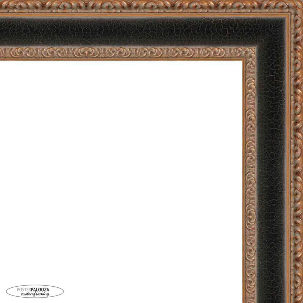 18x22 Ornate Brown Picture Frame - UV Acrylic, Foam Board Backing, Hanging Hardware