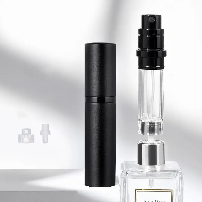 Durable Aluminum Alloy Perfume Atomizer Set - Compact, Bottom-Fill, Leak-Proof, Reusable Portable Travel Vaporizer Dispenser, Sealable Empty Fragrance Vials & Storage Bottles for Home Organizer, Perfume Packaging